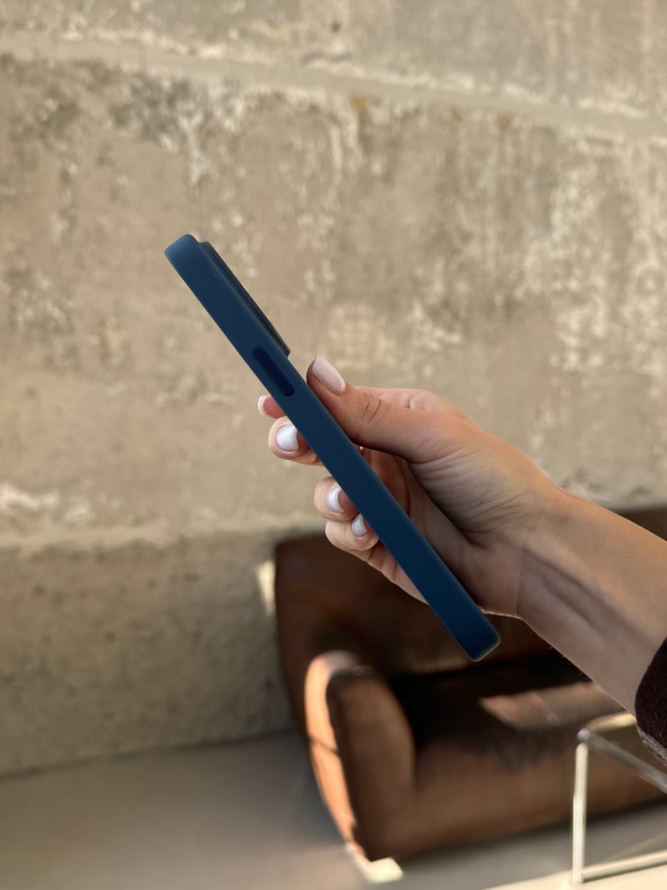 Чехол Silicone case с Magsafe на iPhone 14 Pro Max Storm Blue (07)