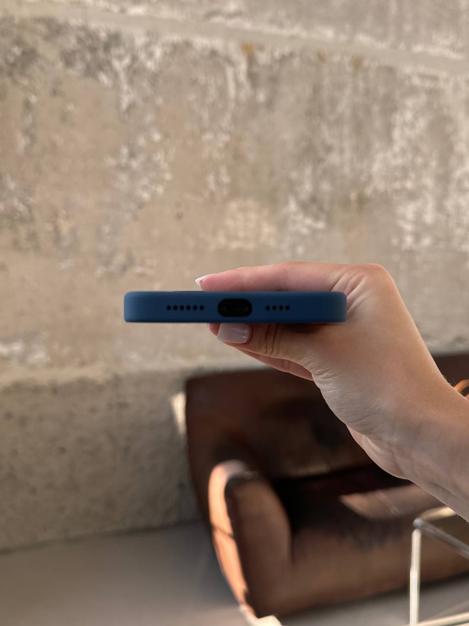 Чехол Silicone case с Magsafe на iPhone 14 Pro Max Storm Blue (07)