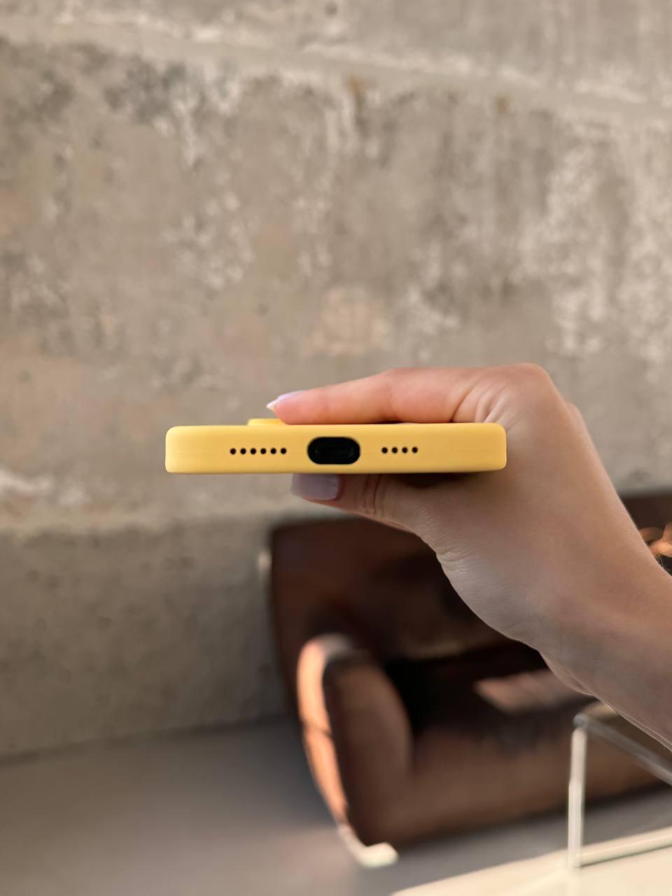 Чехол Silicone case с Magsafe на iPhone 14 Pro Max Sunglow (06)