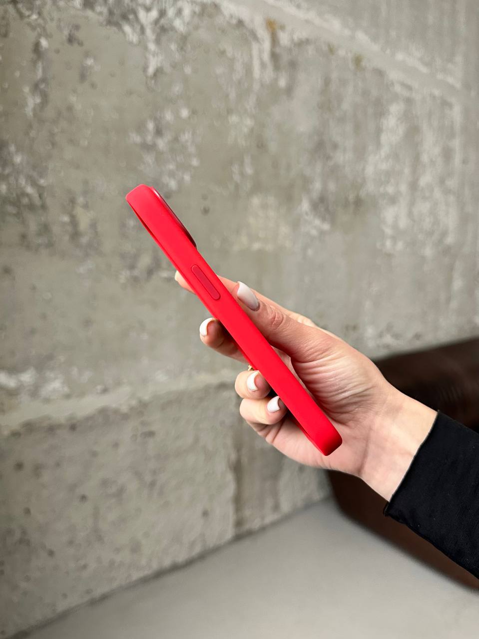Чохол Silicone case з Magsafe на iPhone 14+ Red (04)