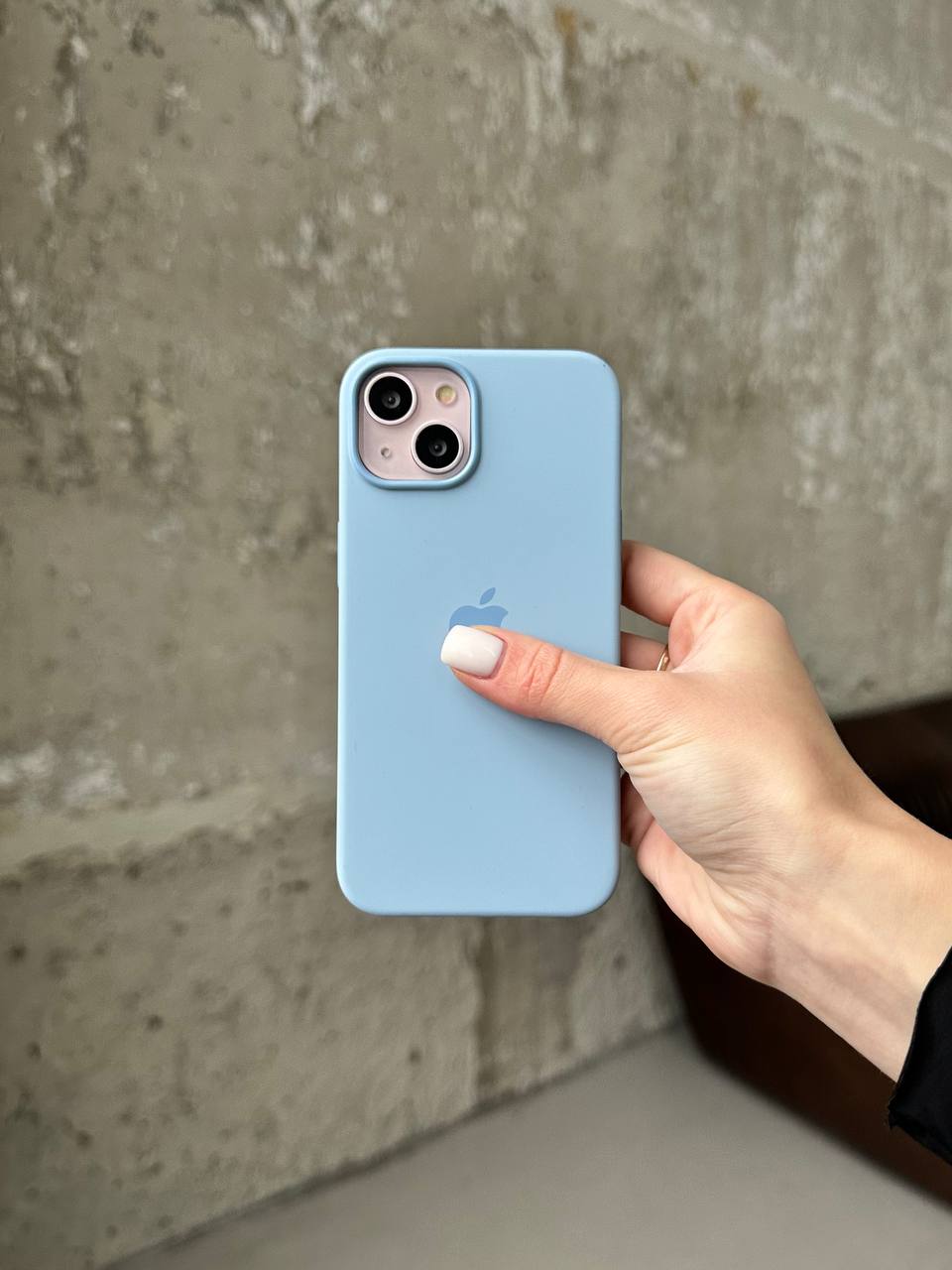 Чехол Silicone case с Magsafe на iPhone 14+ Sky (09)