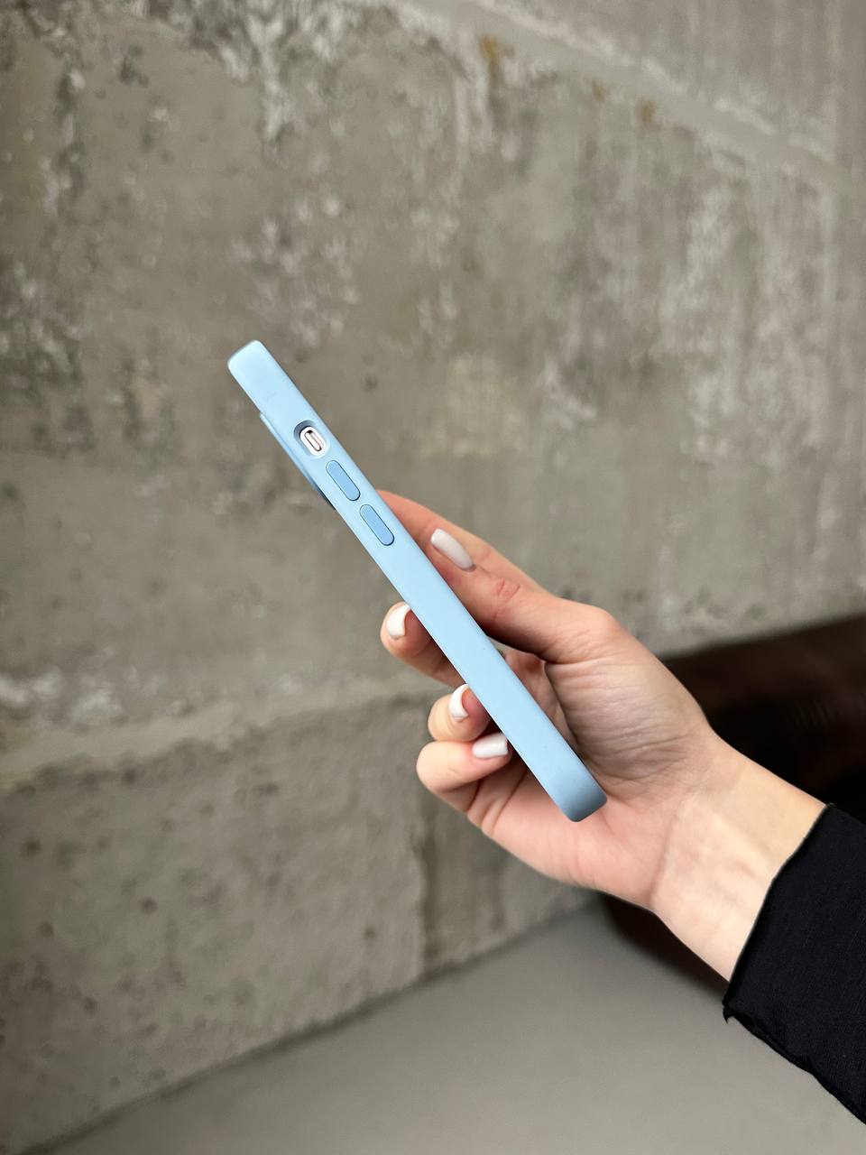 Чехол Silicone case с Magsafe на iPhone 14+ Sky (09)