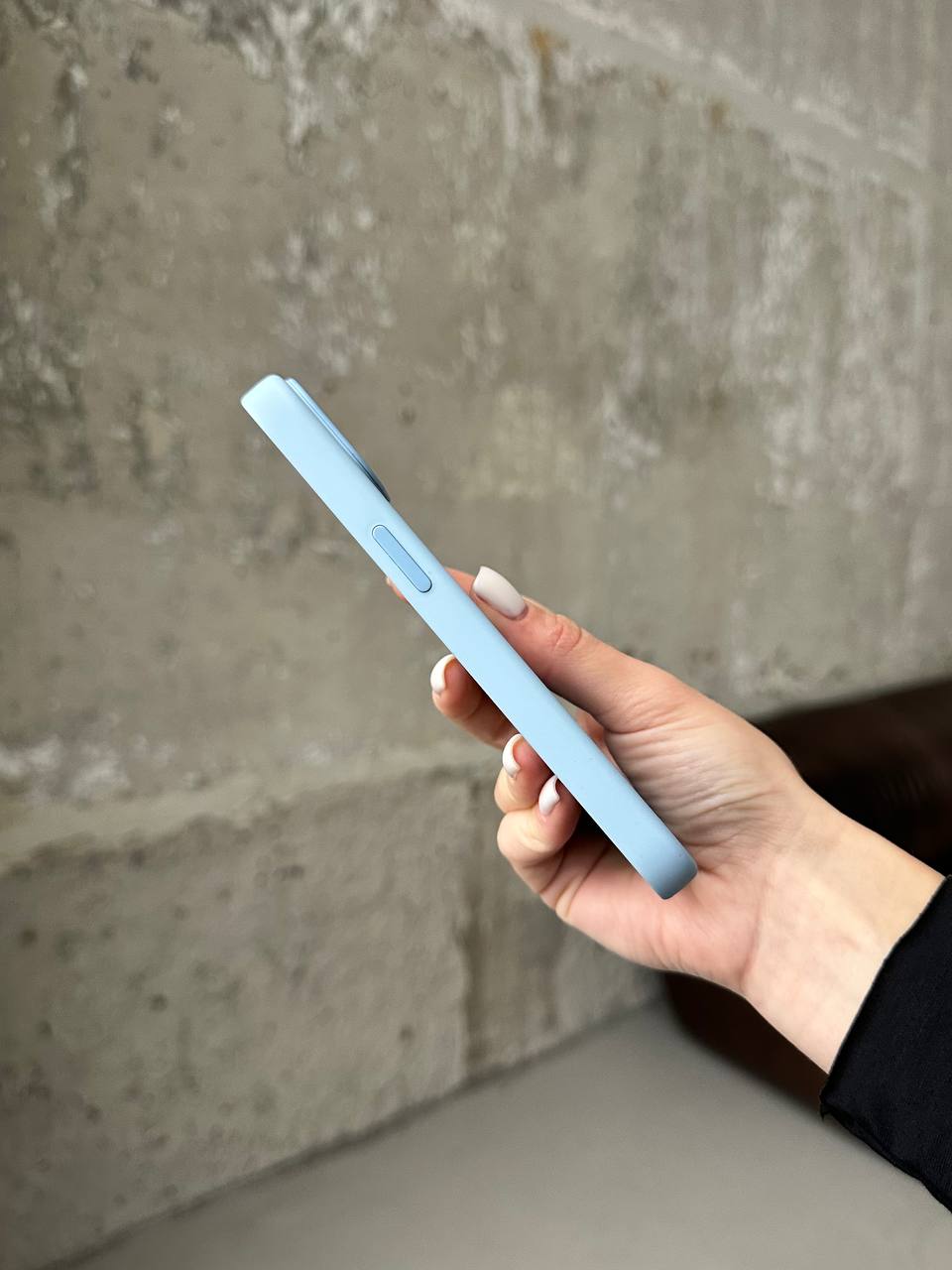 Чехол Silicone case с Magsafe на iPhone 14+ Sky (09)