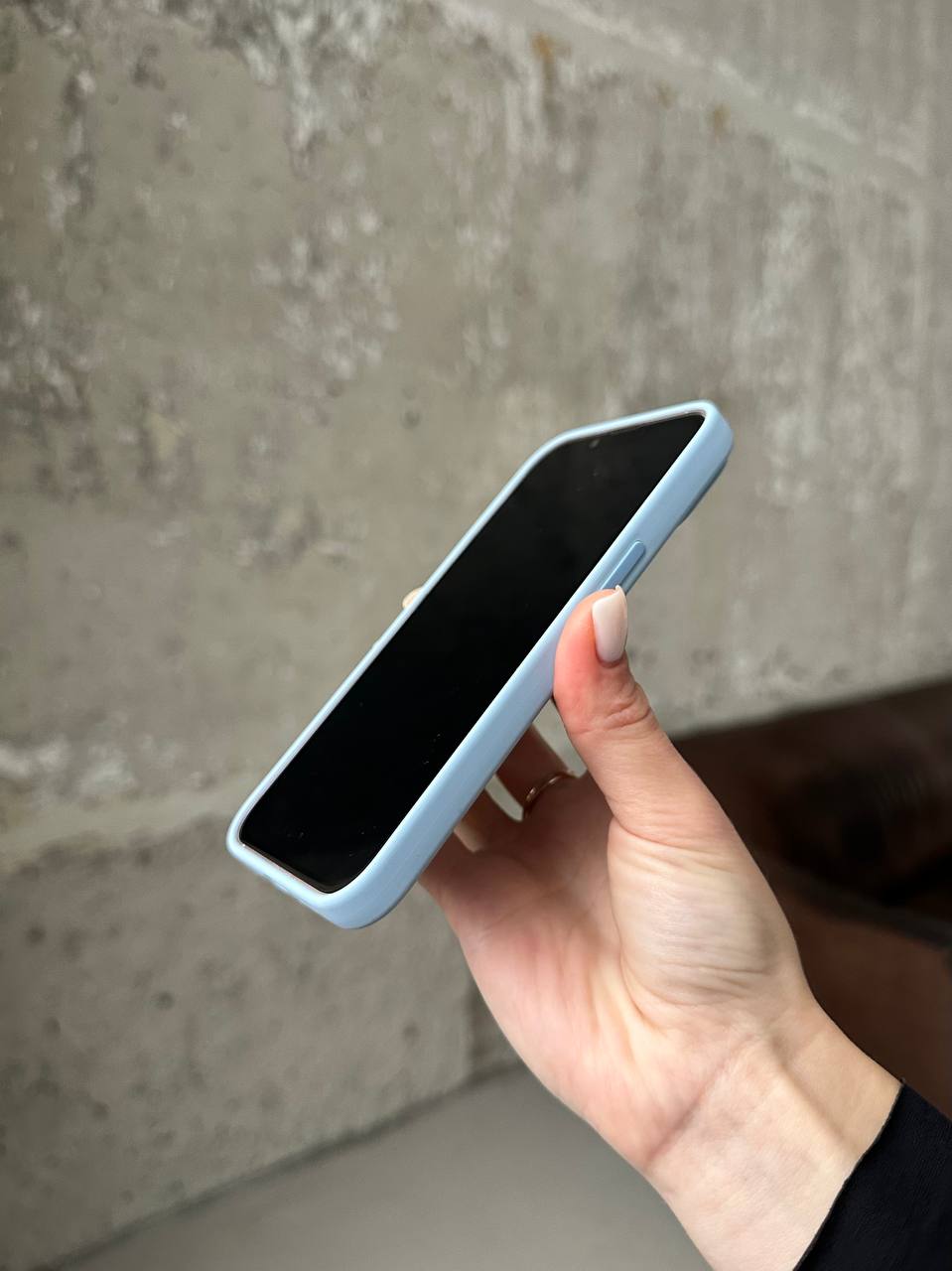 Чехол Silicone case с Magsafe на iPhone 14+ Sky (09)