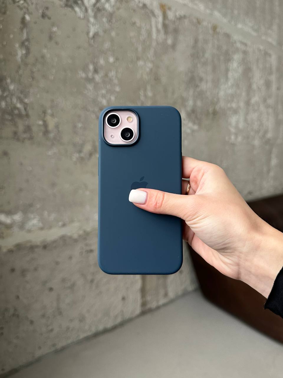 Чехол Silicone case с Magsafe на iPhone 14 Storm Blue (07)