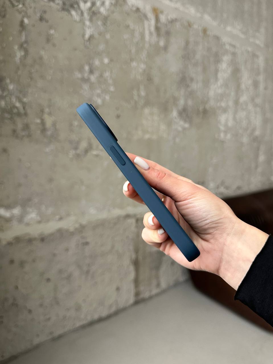 Чехол Silicone case с Magsafe на iPhone 14 Storm Blue (07)