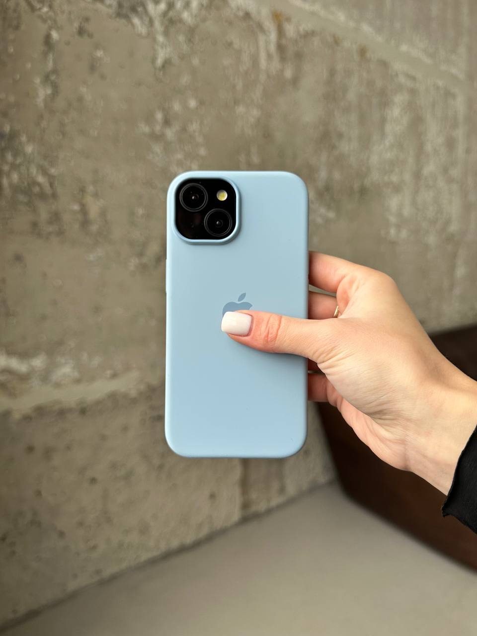 Чехол Silicone case с Magsafe на iPhone 15 Baby Blue (10)