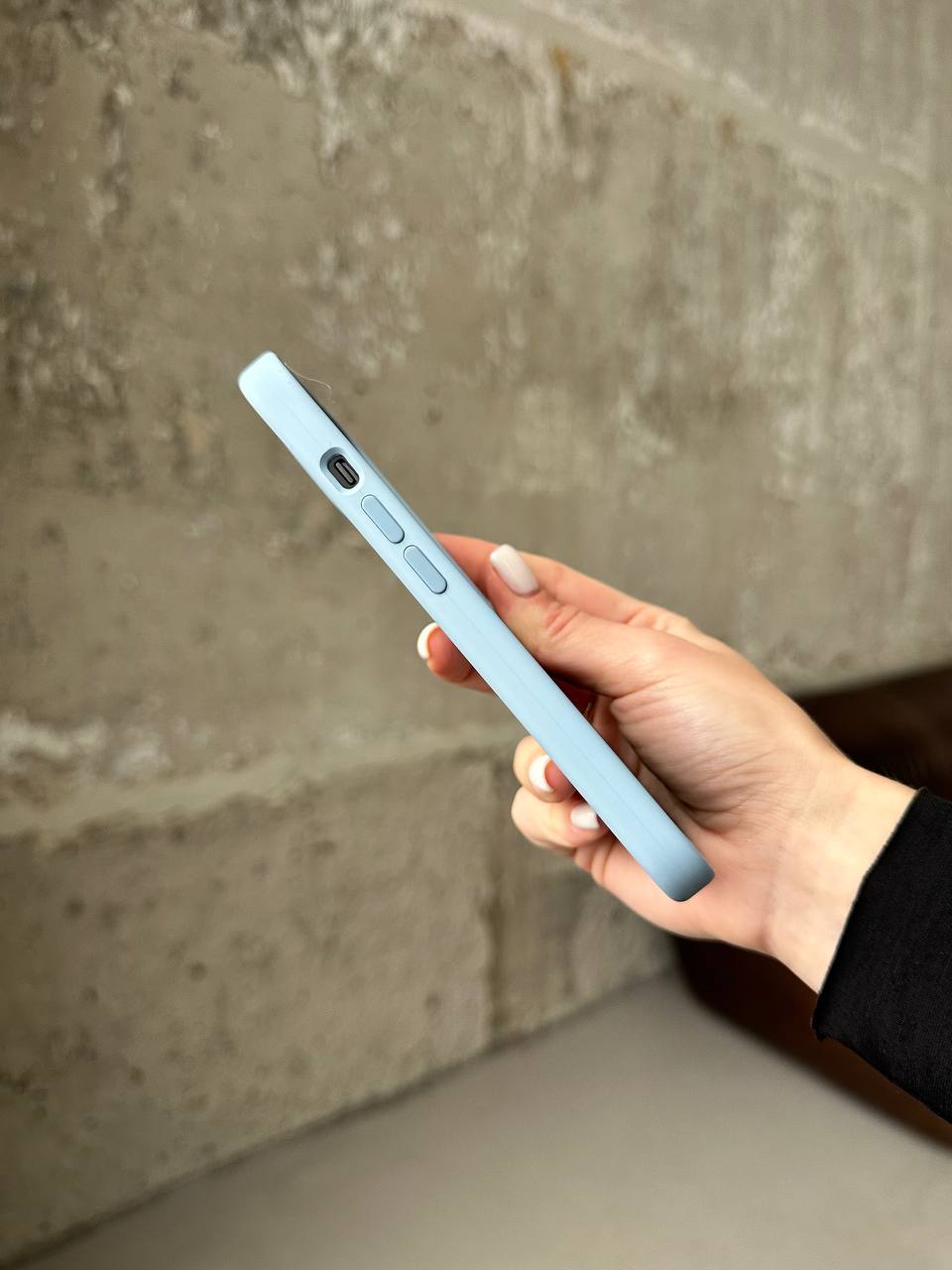 Чехол Silicone case с Magsafe на iPhone 15 Baby Blue (10)