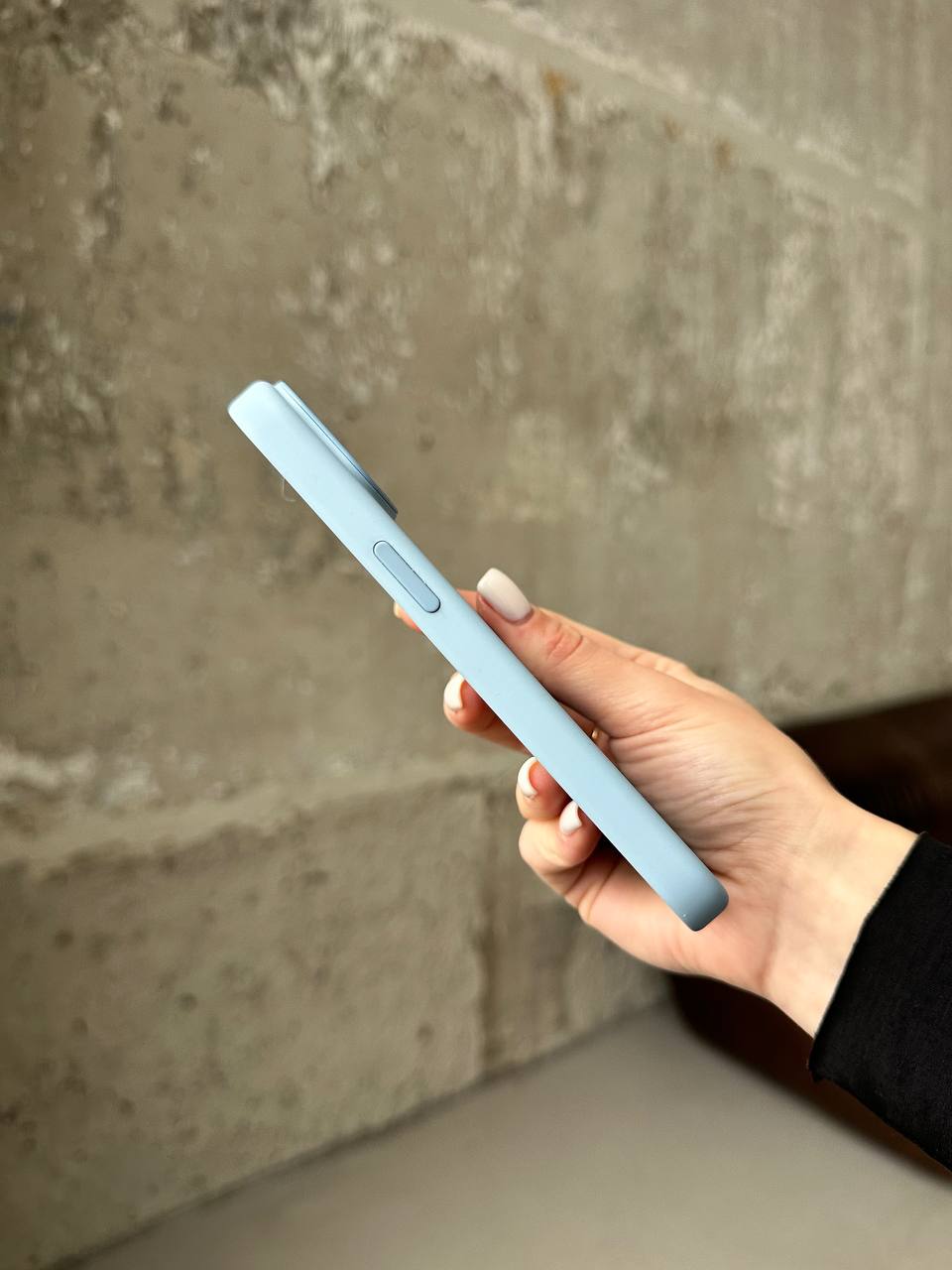 Чехол Silicone case с Magsafe на iPhone 15 Baby Blue (10)