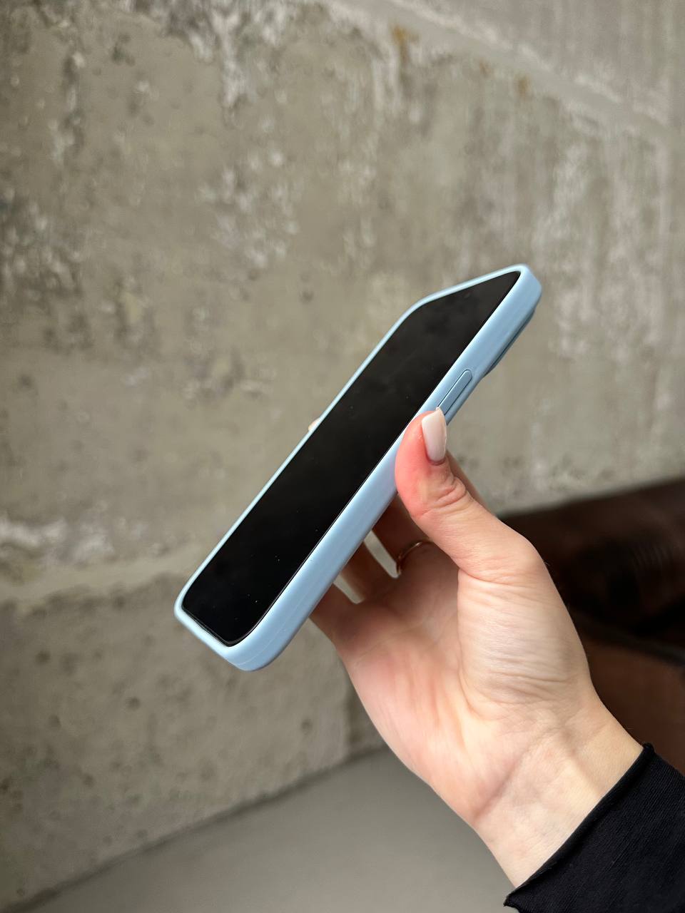 Чехол Silicone case с Magsafe на iPhone 15 Baby Blue (10)