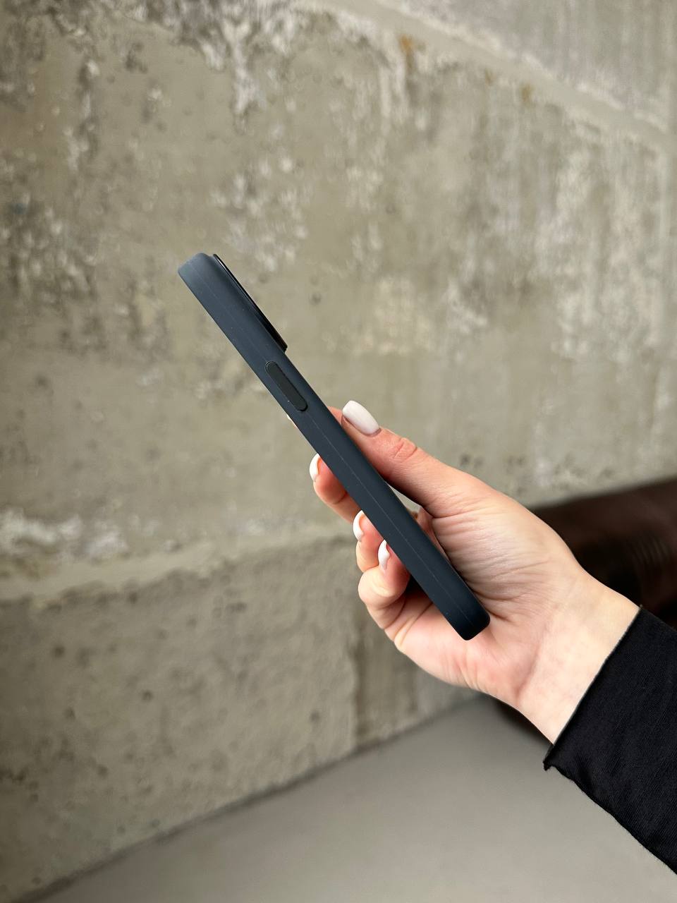 Чохол Silicone case з Magsafe на iPhone 15+ Black (01)