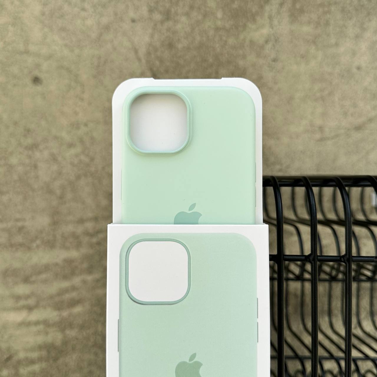 Чохол Silicone case з Magsafe на iPhone 15+ Light Mint (12)