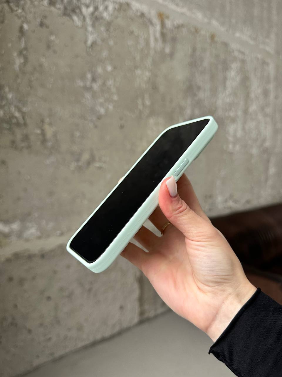 Чохол Silicone case з Magsafe на iPhone 15+ Light Mint (12)