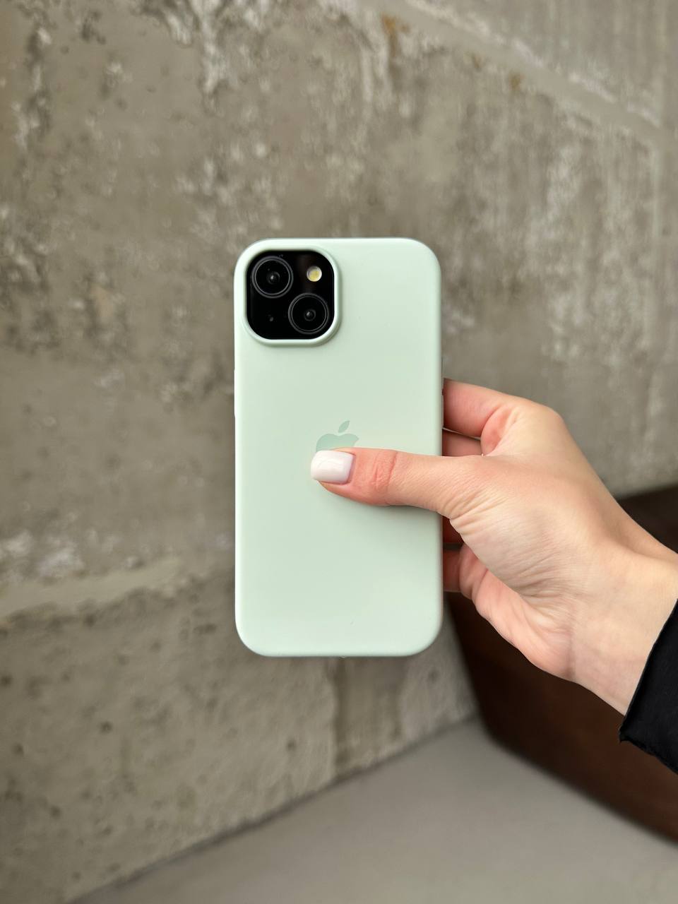 Чохол Silicone case з Magsafe на iPhone 15+ Light Mint (12)