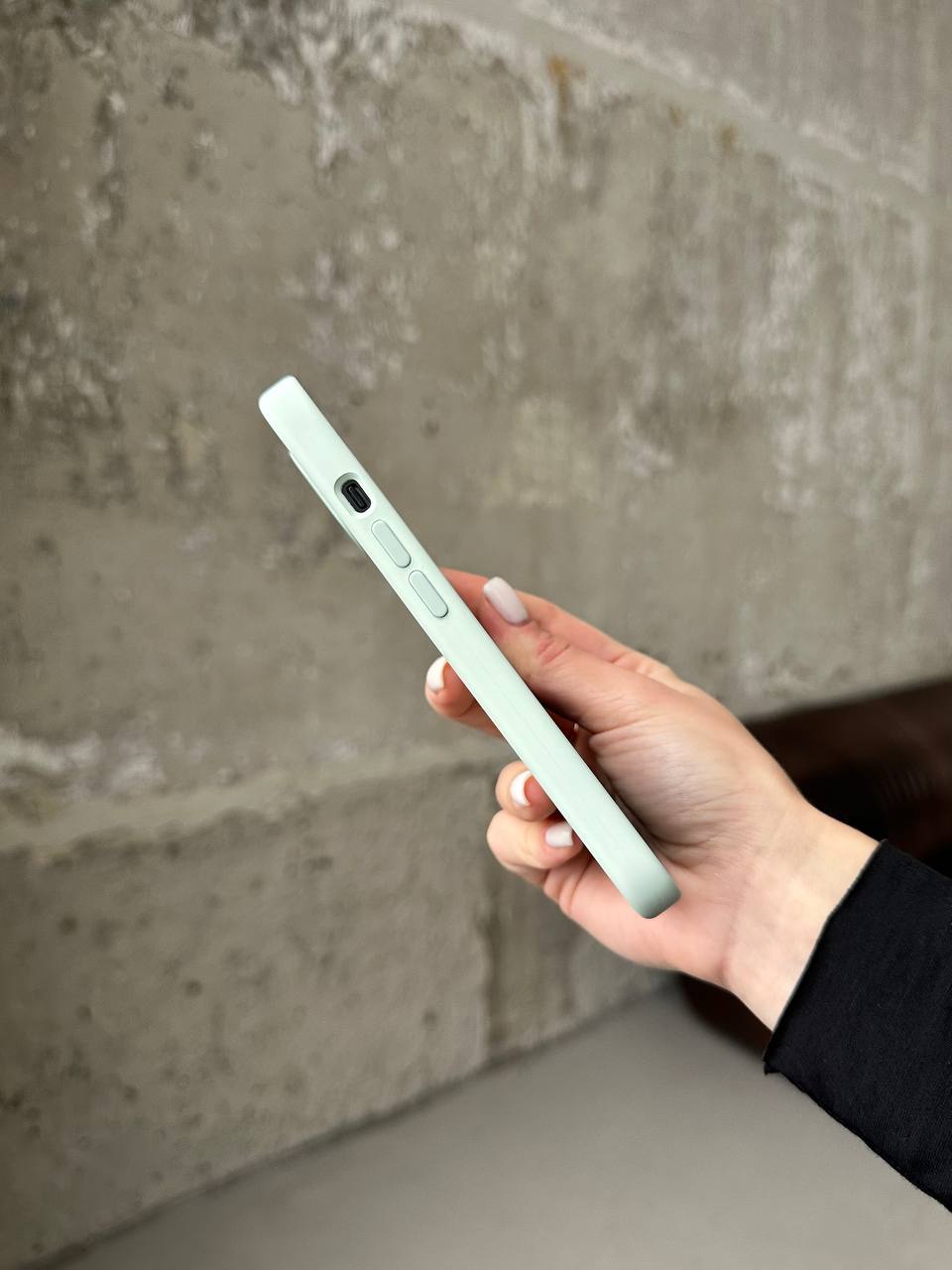 Чохол Silicone case з Magsafe на iPhone 15+ Light Mint (12)