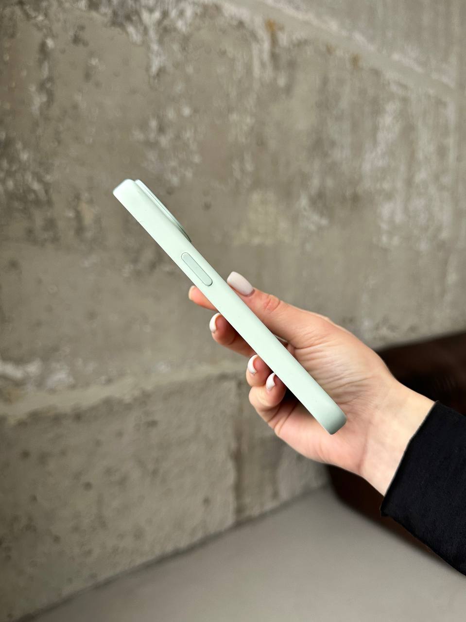 Чохол Silicone case з Magsafe на iPhone 15+ Light Mint (12)