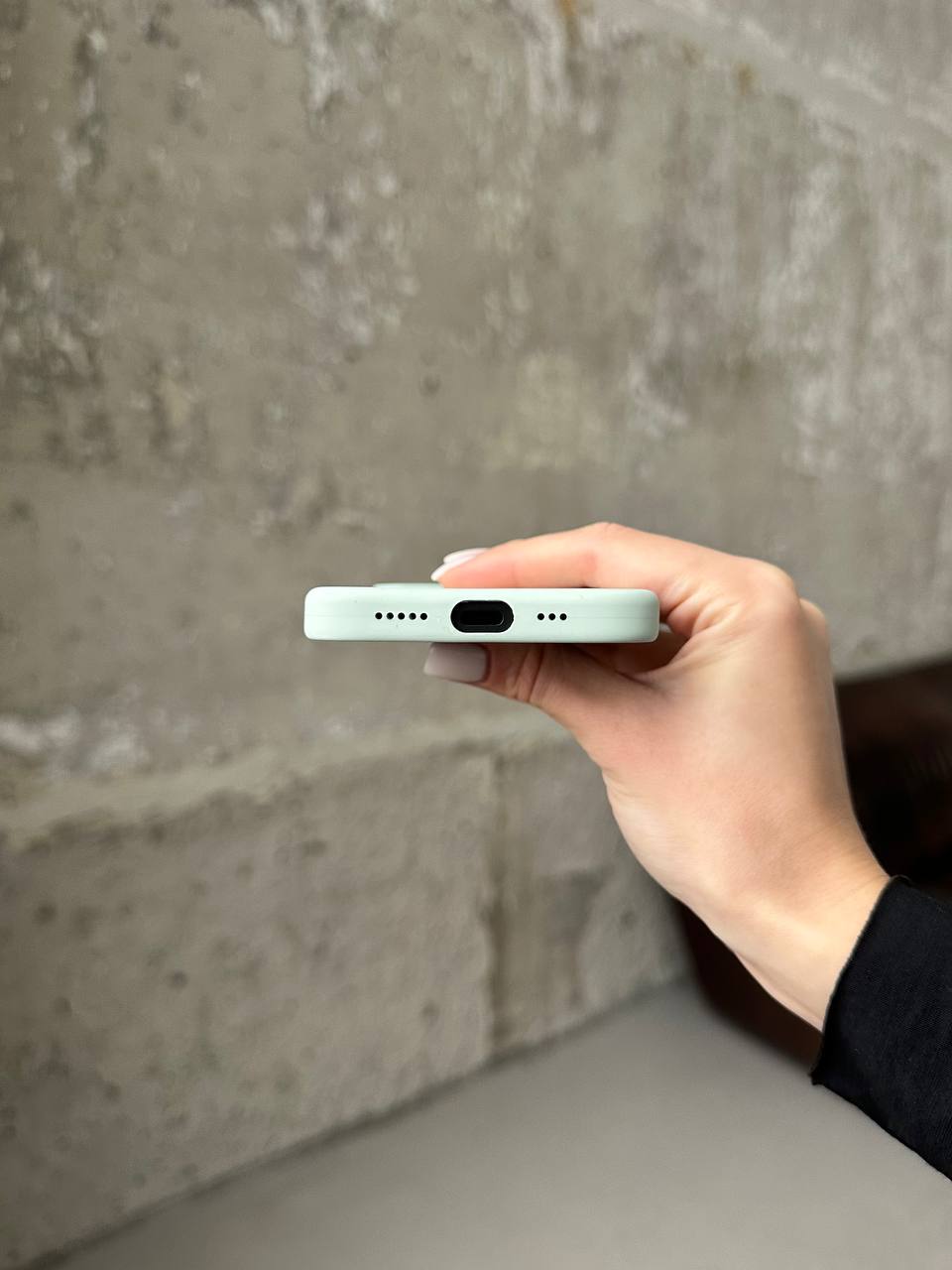 Чохол Silicone case з Magsafe на iPhone 15+ Light Mint (12)