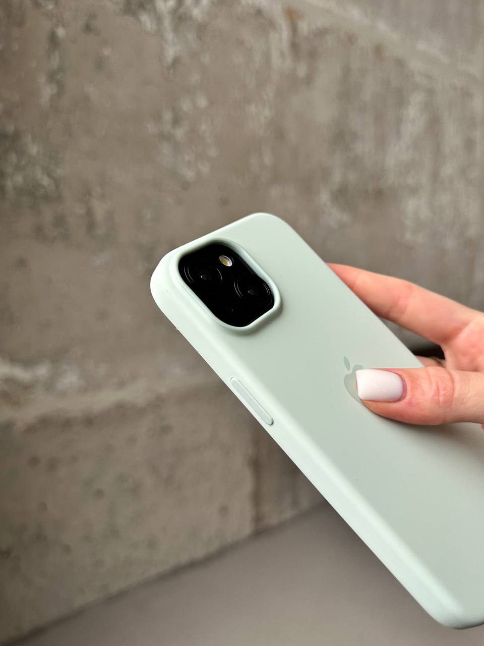 Чохол Silicone case з Magsafe на iPhone 15+ Light Mint (12)