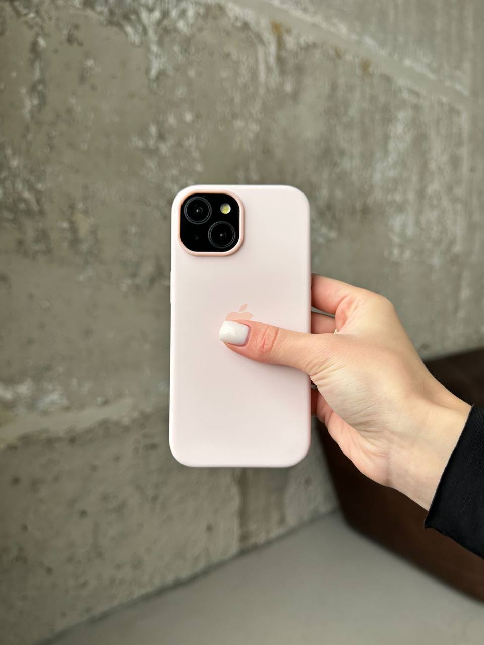 Чехол Silicone case с Magsafe на iPhone 15 Light Pink (06)