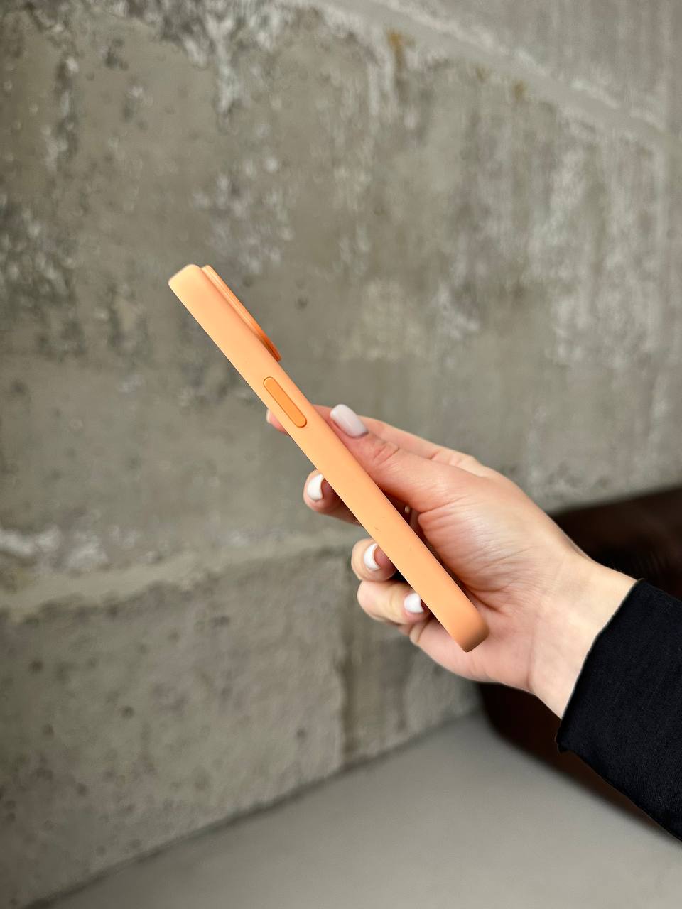 Чехол Silicone case с Magsafe на iPhone 15 Orange Sorbet (07)