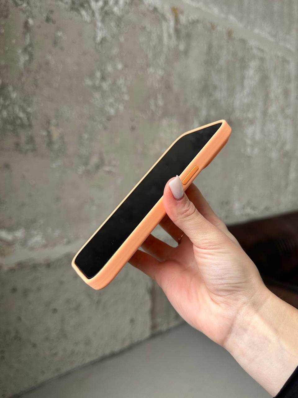 Чехол Silicone case с Magsafe на iPhone 15 Orange Sorbet (07)
