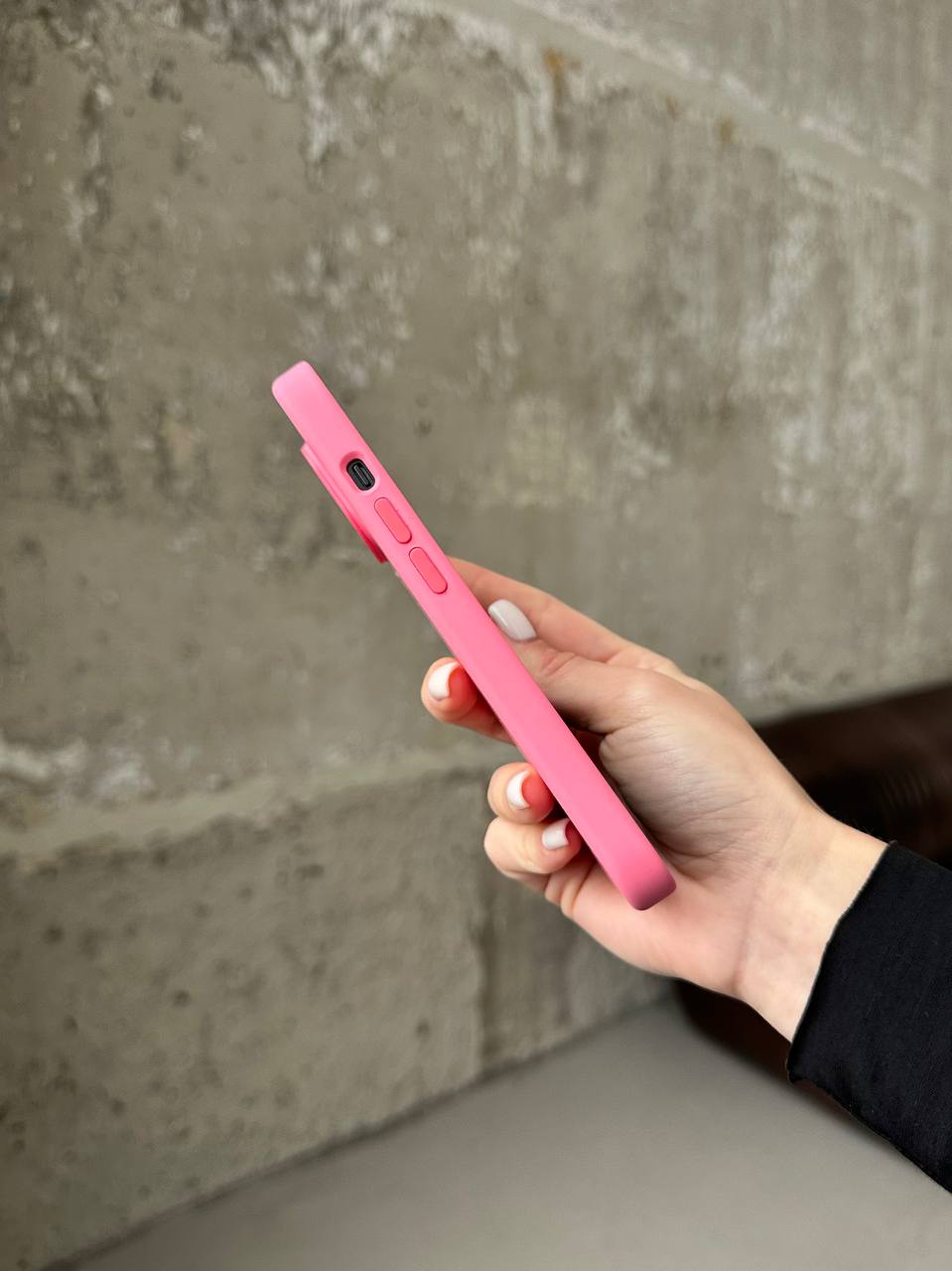 Чехол Silicone case с Magsafe на iPhone 15 Pink (09)