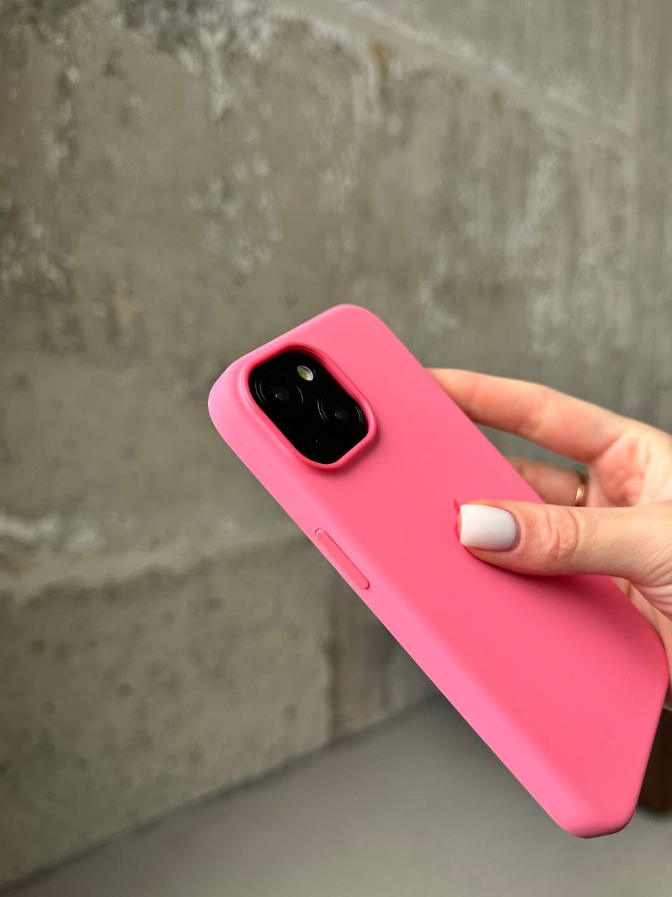 Чехол Silicone case с Magsafe на iPhone 15 Pink (09)