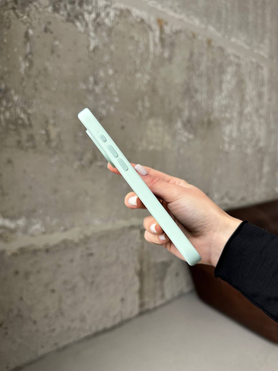 Чехол Silicone case с Magsafe на iPhone 15 Pro Light Mint (12)