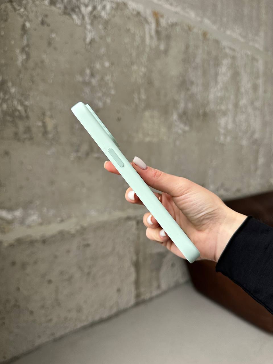 Чехол Silicone case с Magsafe на iPhone 15 Pro Light Mint (12)