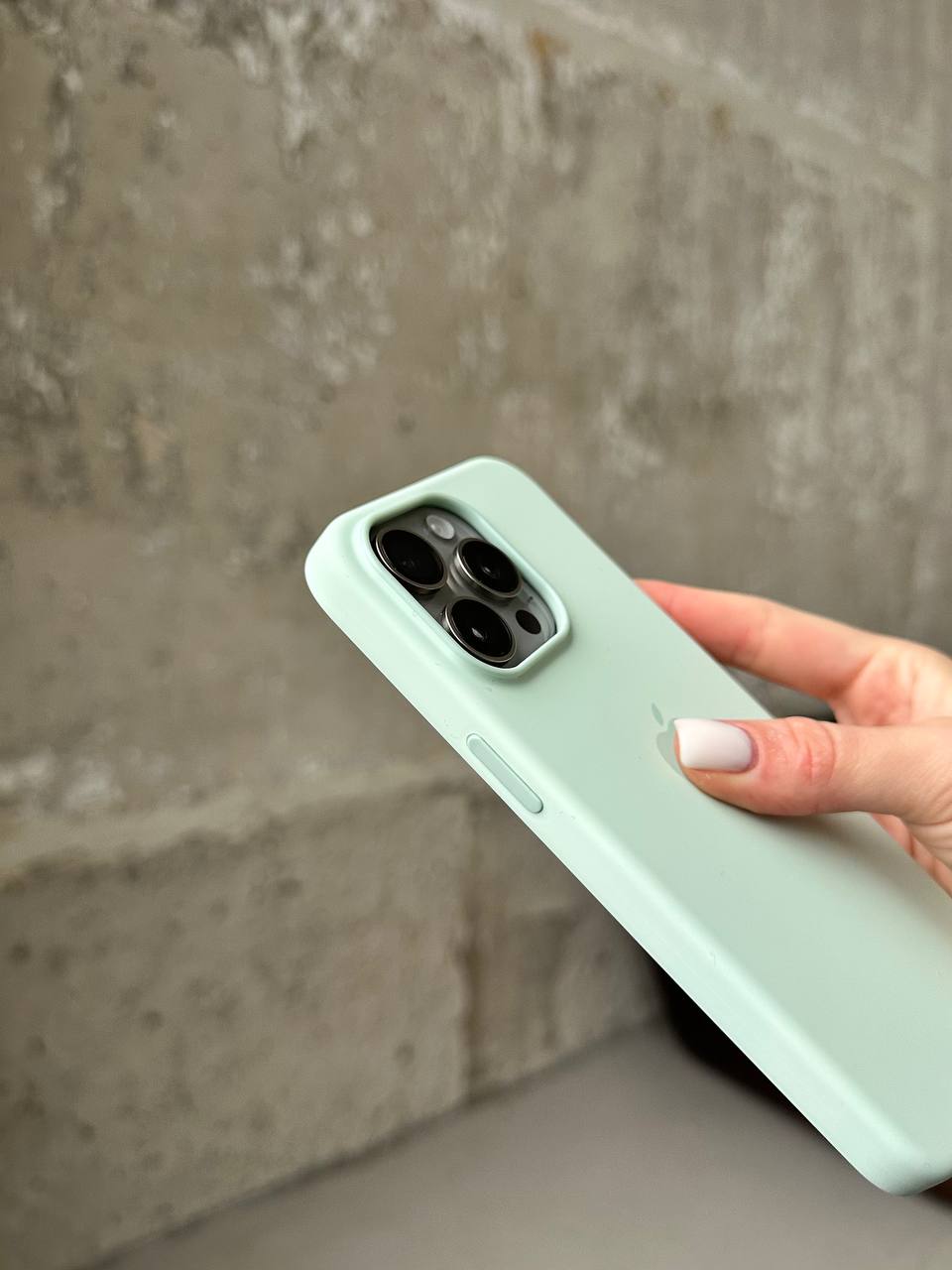 Чехол Silicone case с Magsafe на iPhone 15 Pro Light Mint (12)