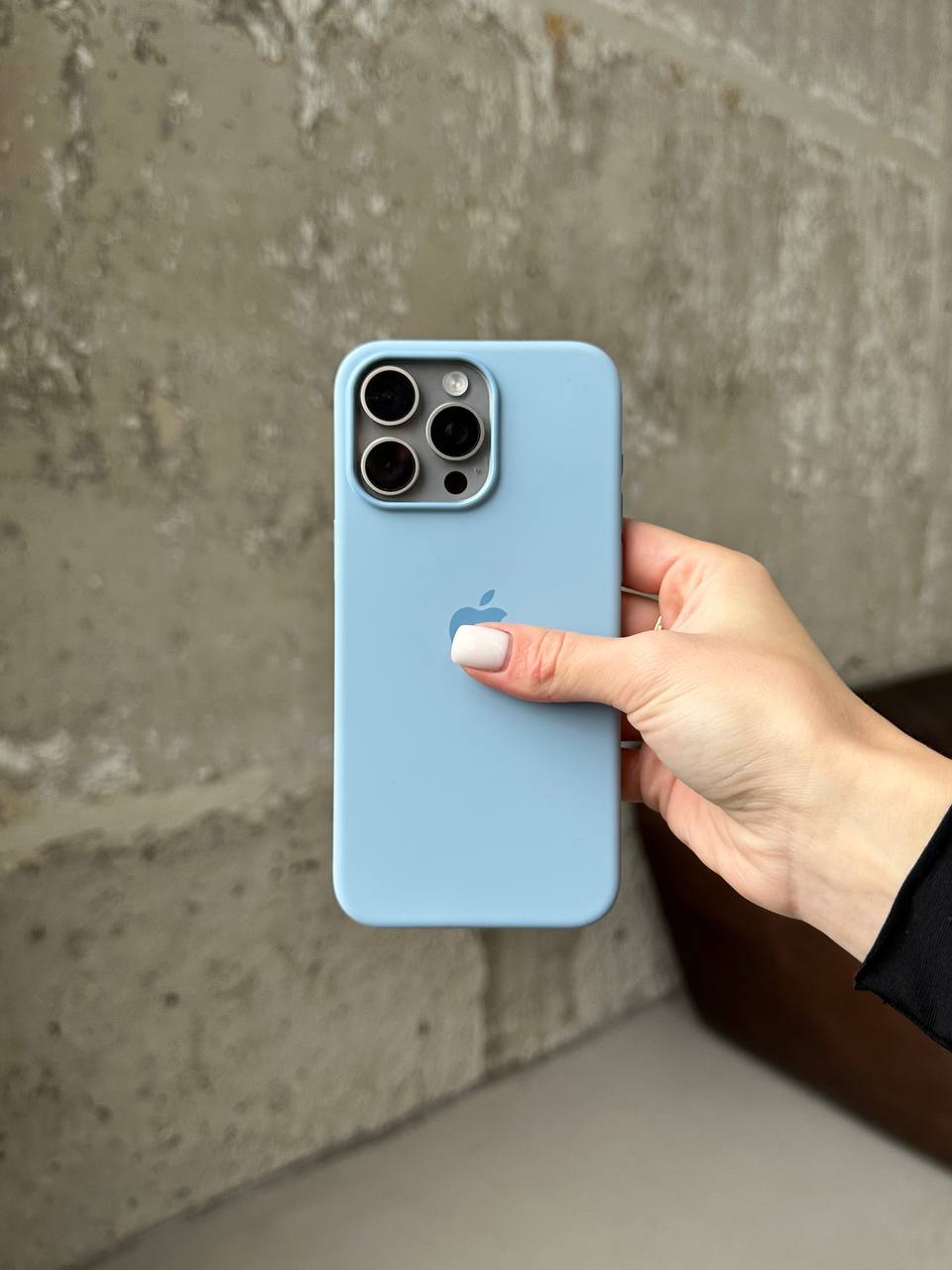 Чехол Silicone case с Magsafe на iPhone 15 Pro Baby Blue (10)