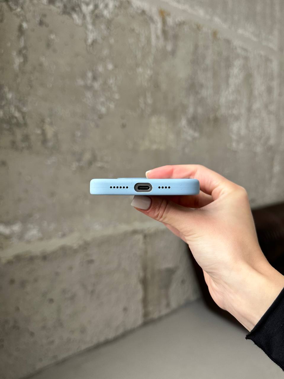 Чехол Silicone case с Magsafe на iPhone 15 Pro Baby Blue (10)