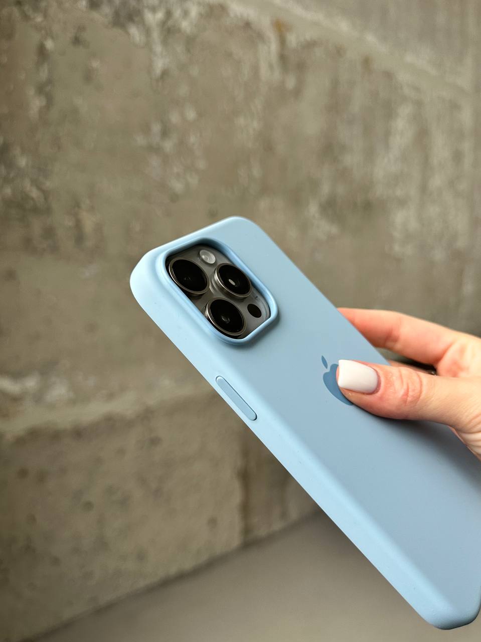 Чехол Silicone case с Magsafe на iPhone 15 Pro Baby Blue (10)