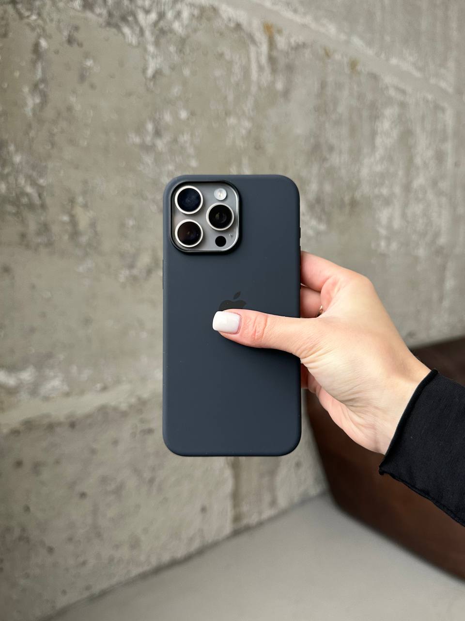 Чохол Silicone case з Magsafe на iPhone 15 Pro Black (01)