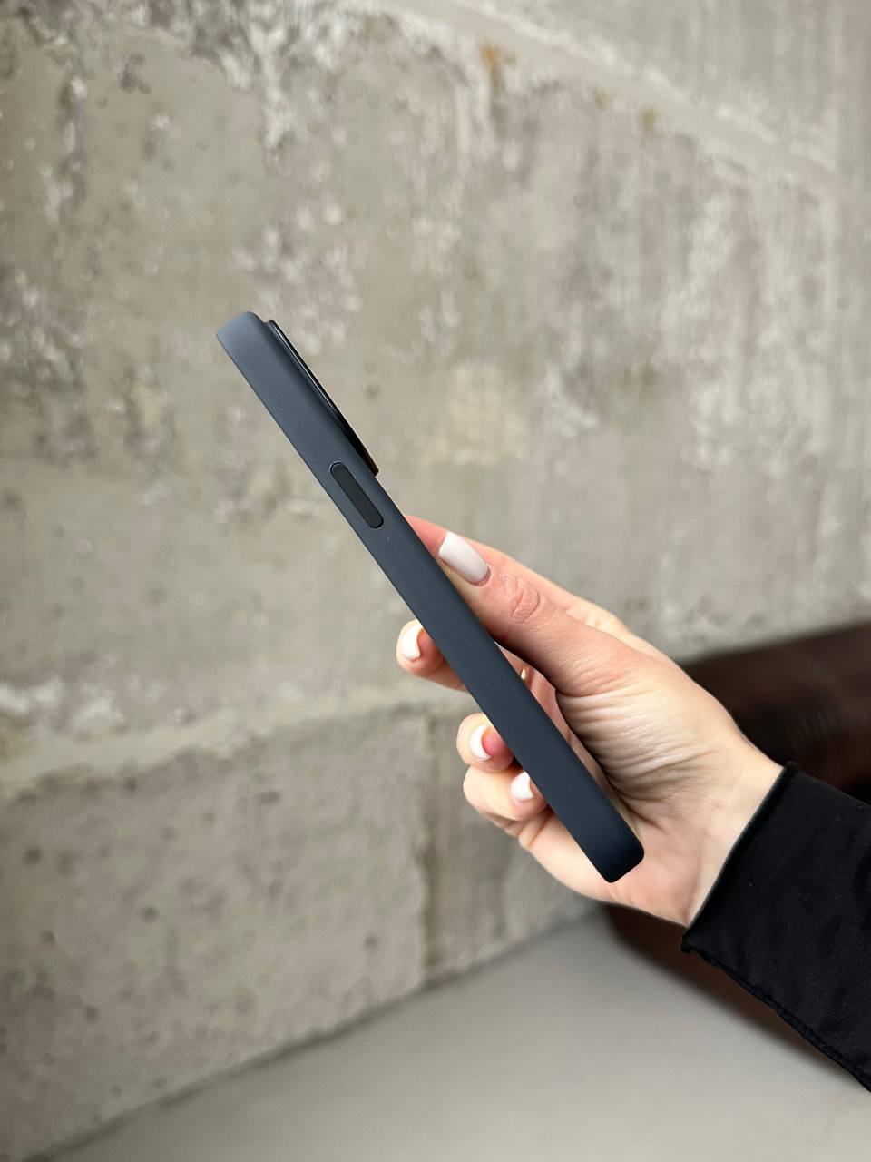 Чохол Silicone case з Magsafe на iPhone 15 Pro Black (01)