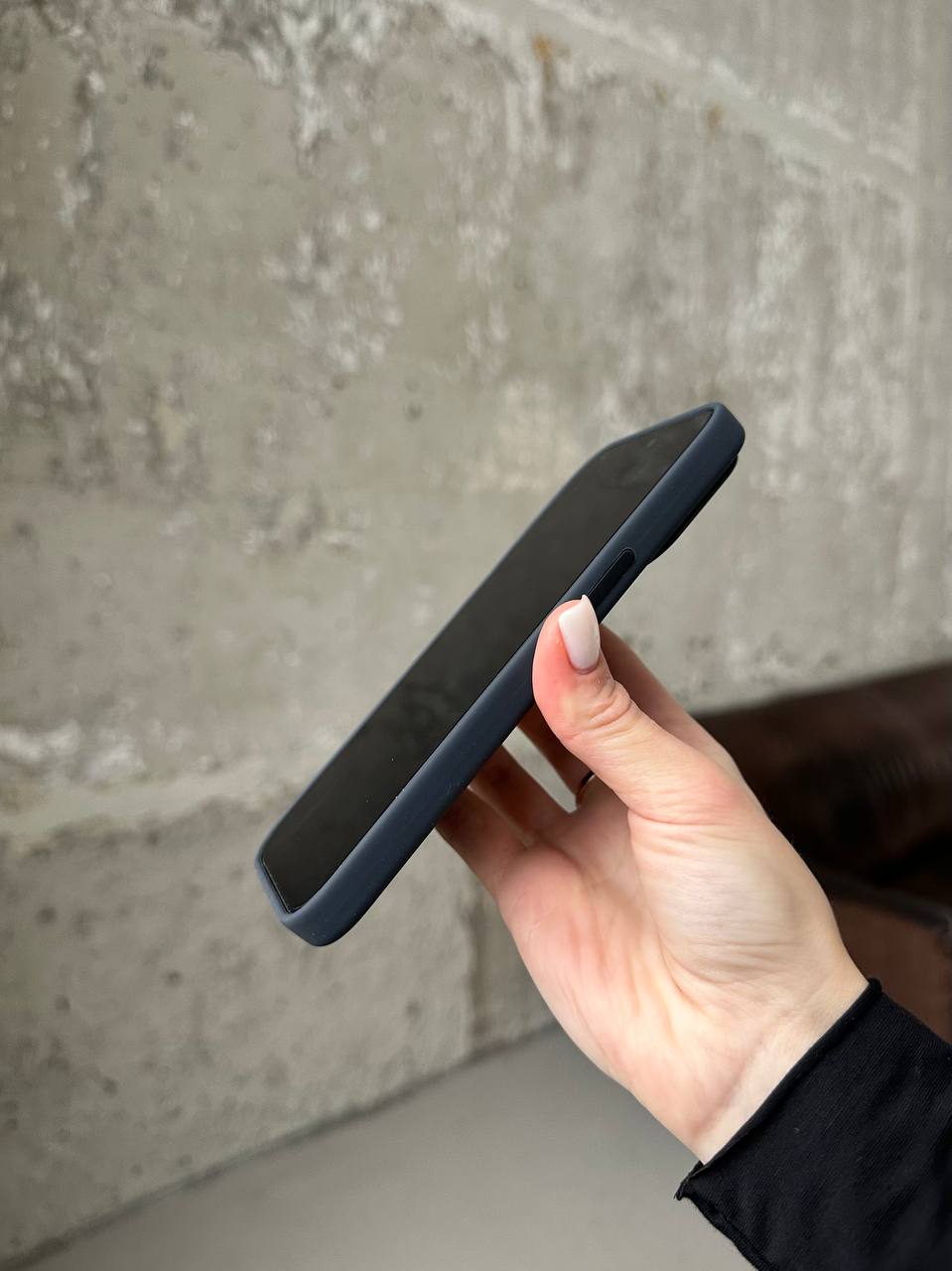 Чохол Silicone case з Magsafe на iPhone 15+ Black (01)