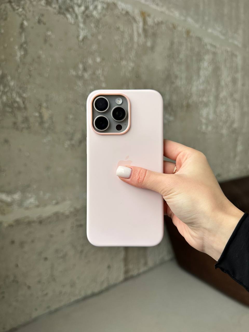 Чехол Silicone case с Magsafe на iPhone 15 Pro Max Light Pink (06)