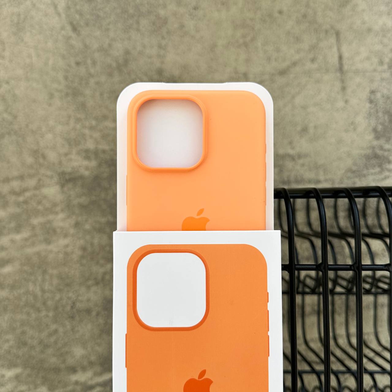 Чехол Silicone case с Magsafe на iPhone 15 Pro Max Orange Sorbet (07)