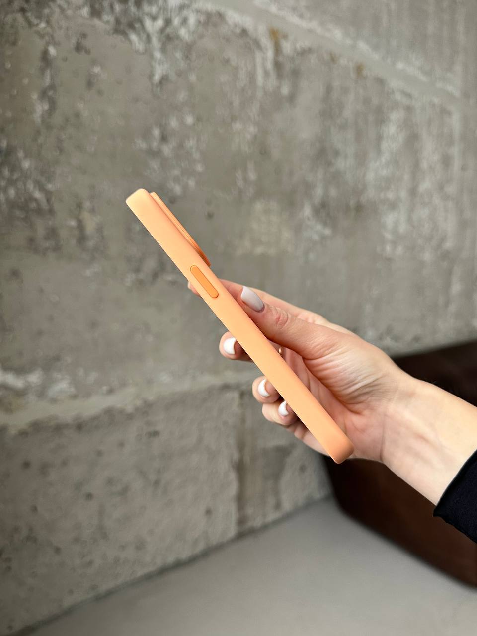 Чехол Silicone case с Magsafe на iPhone 15 Pro Orange Sorbet (07)