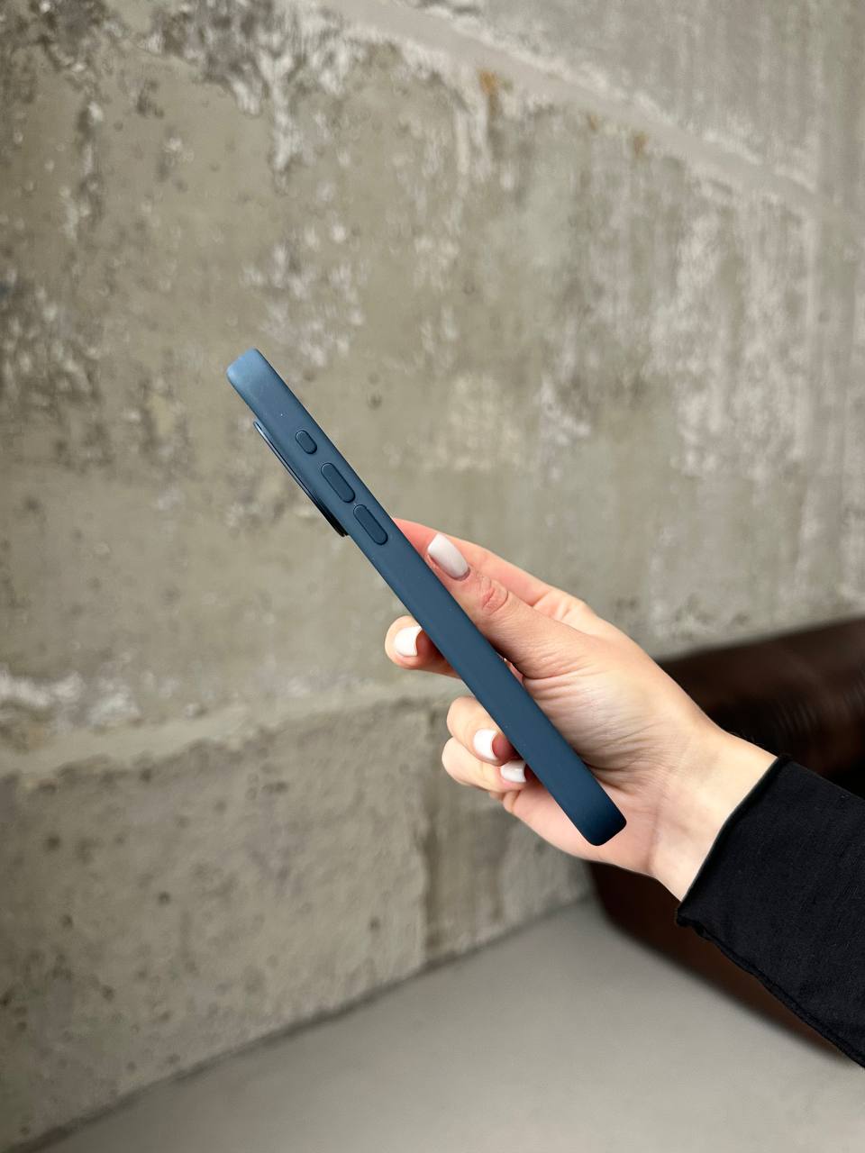 Чехол Silicone case с Magsafe на iPhone 15 Pro Max Storm Blue (03)