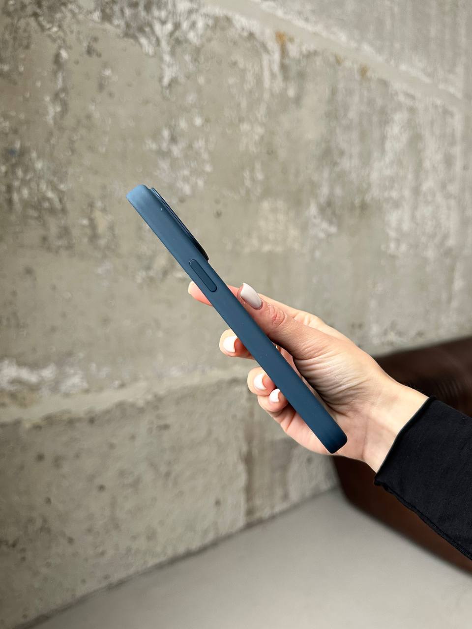 Чехол Silicone case с Magsafe на iPhone 15 Pro Max Storm Blue (03)