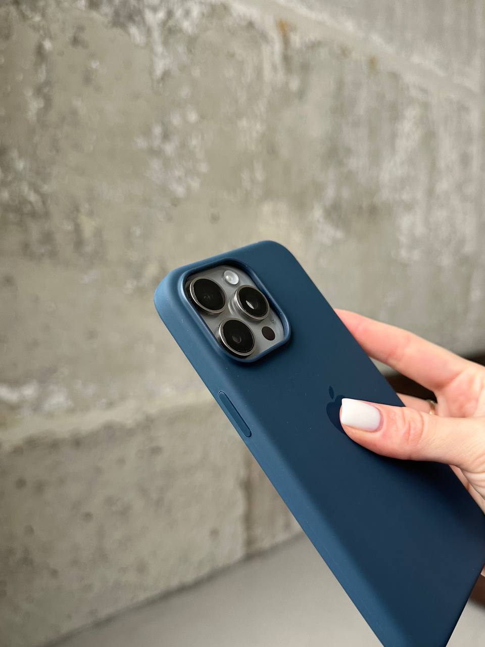 Чехол Silicone case с Magsafe на iPhone 15 Pro Max Storm Blue (03)