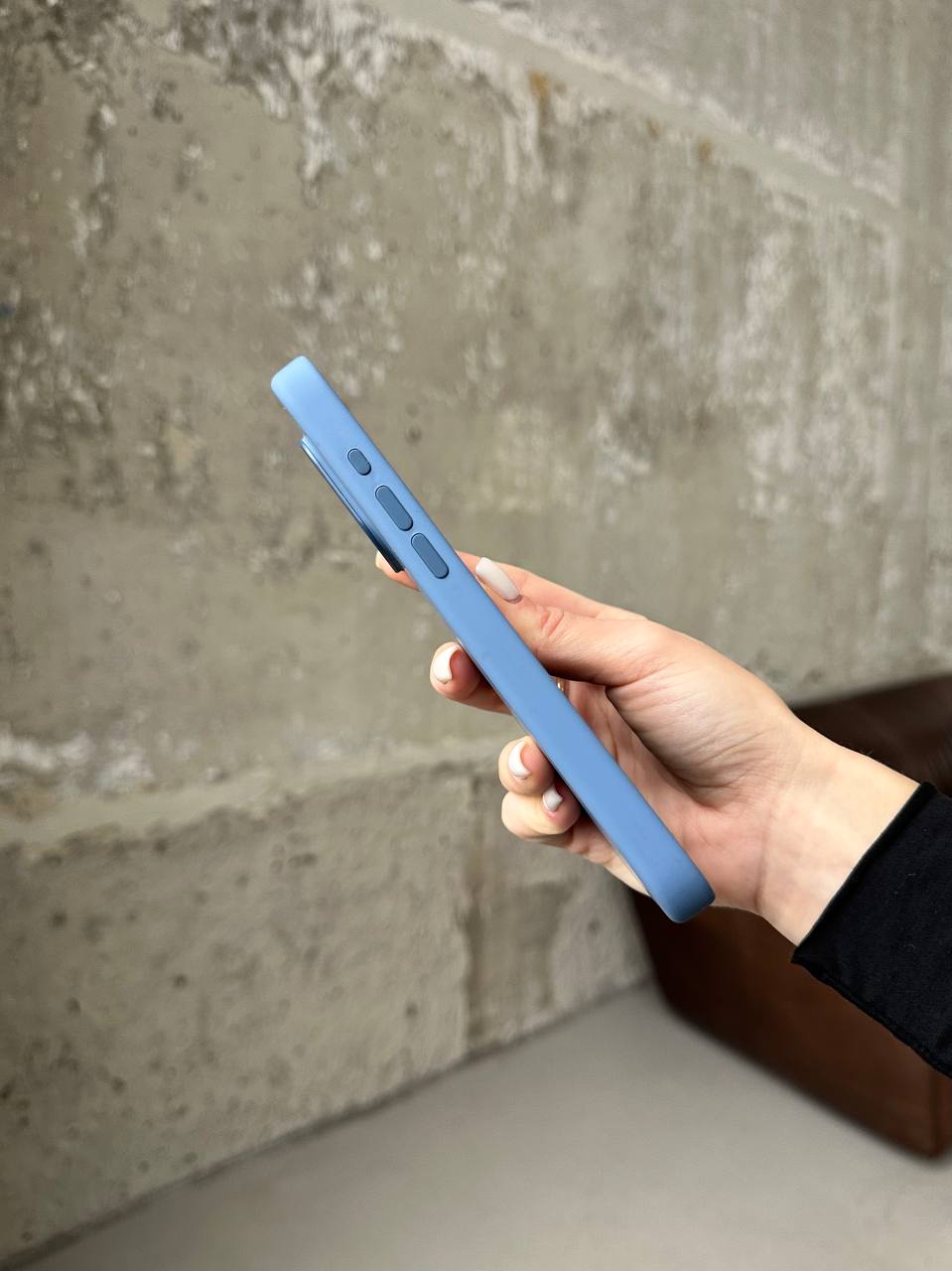 Чехол Silicone case с Magsafe на iPhone 15 Pro Max Winter Blue (04)