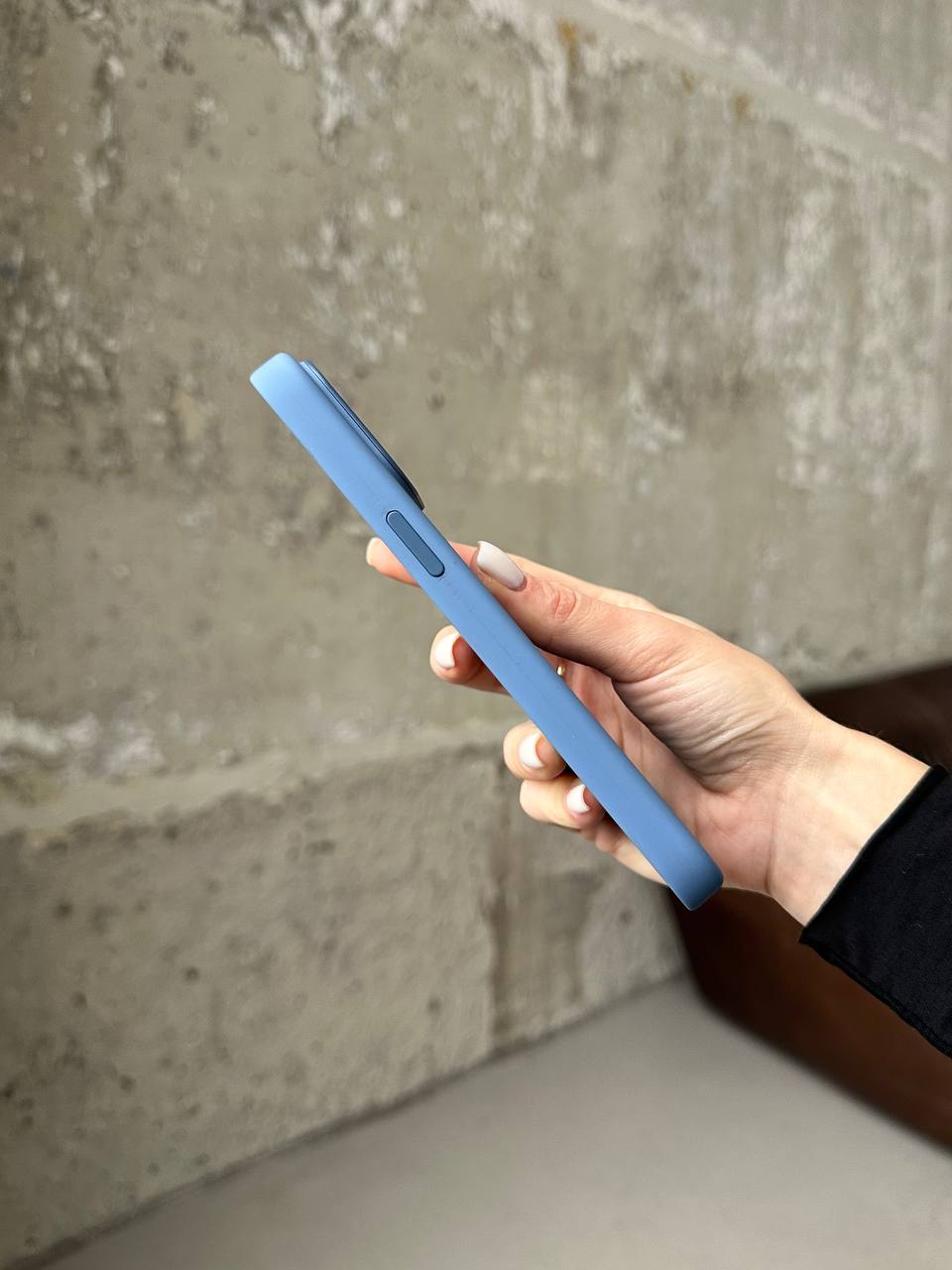 Чехол Silicone case с Magsafe на iPhone 15 Pro Max Winter Blue (04)