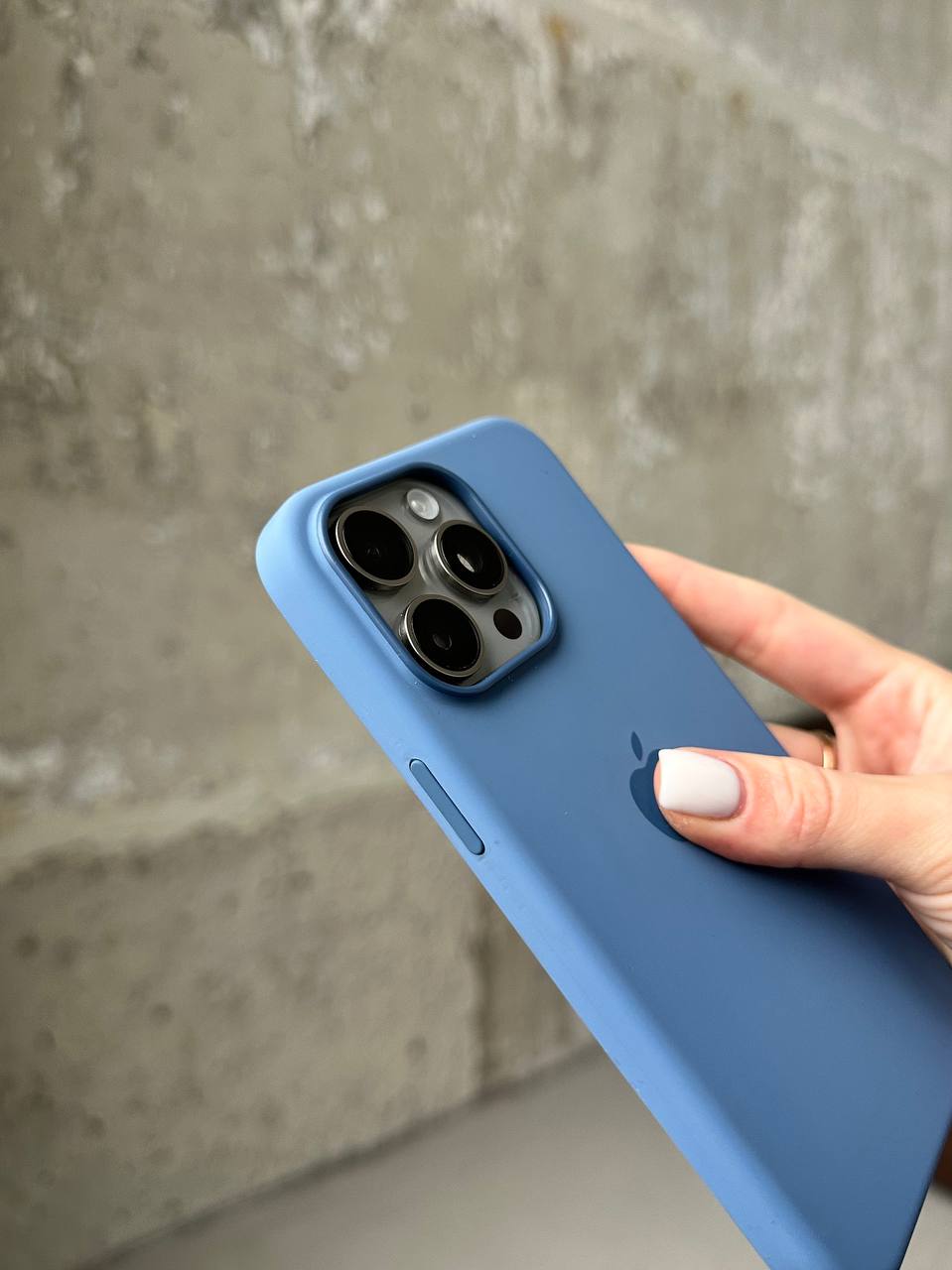 Чехол Silicone case с Magsafe на iPhone 15 Pro Max Winter Blue (04)