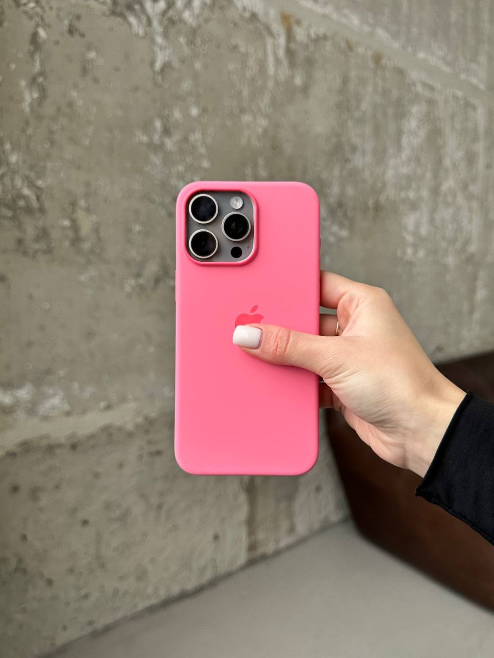 Чехол Silicone case с Magsafe на iPhone 15 Pro Max Pink (09)