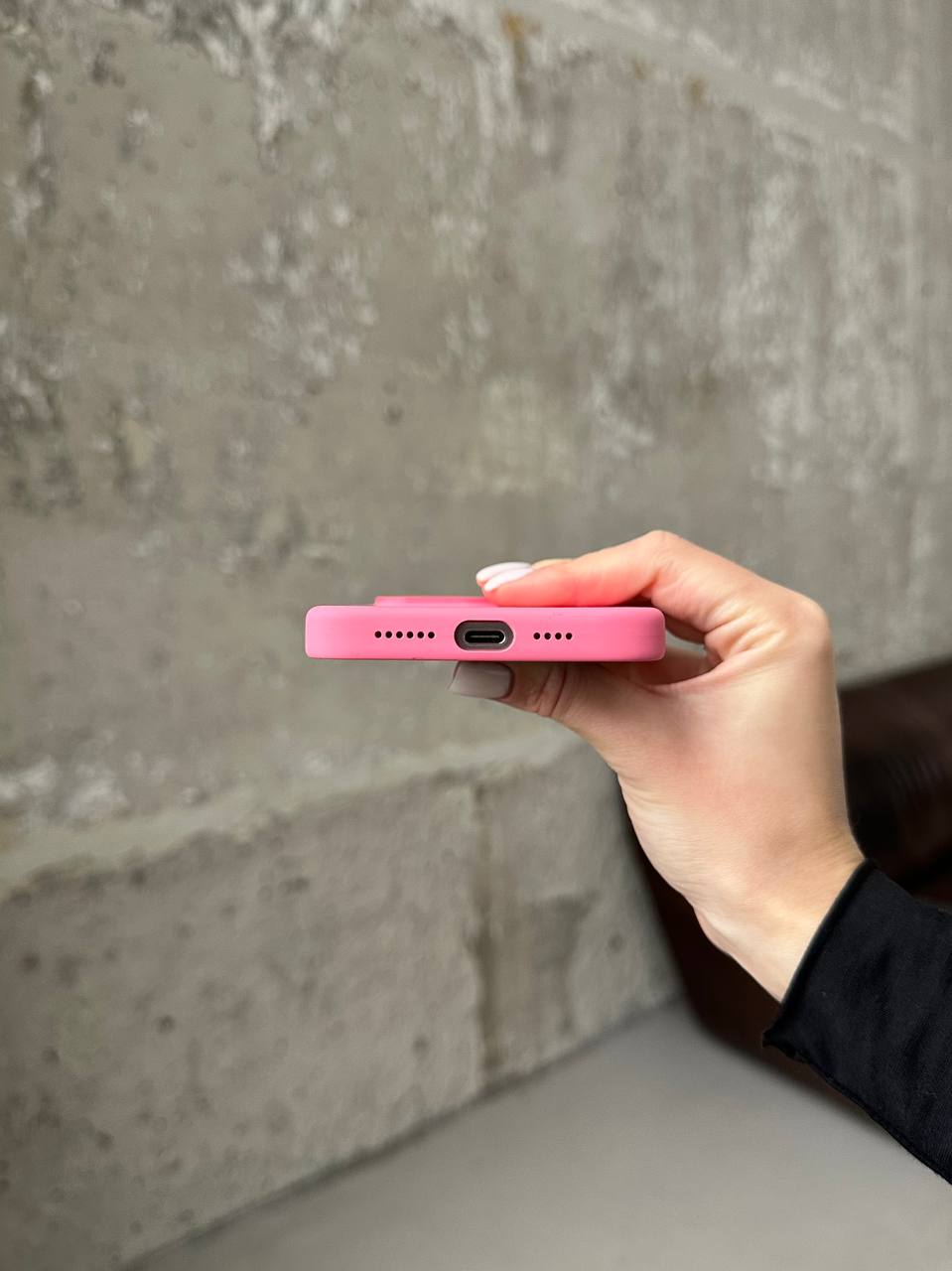 Чехол Silicone case с Magsafe на iPhone 15 Pro Max Pink (09)