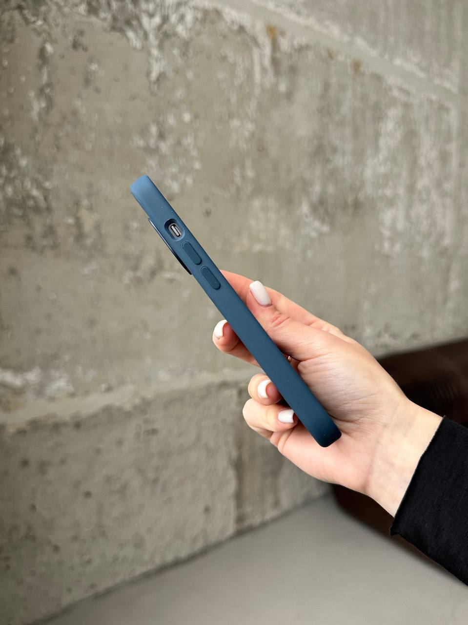 Чехол Silicone case с Magsafe на iPhone 15 Storm Blue (03)