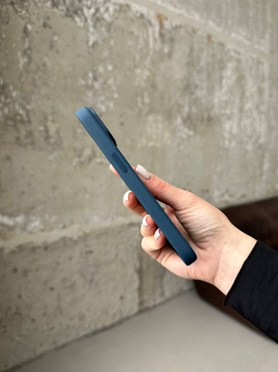 Чехол Silicone case с Magsafe на iPhone 15 Storm Blue (03)