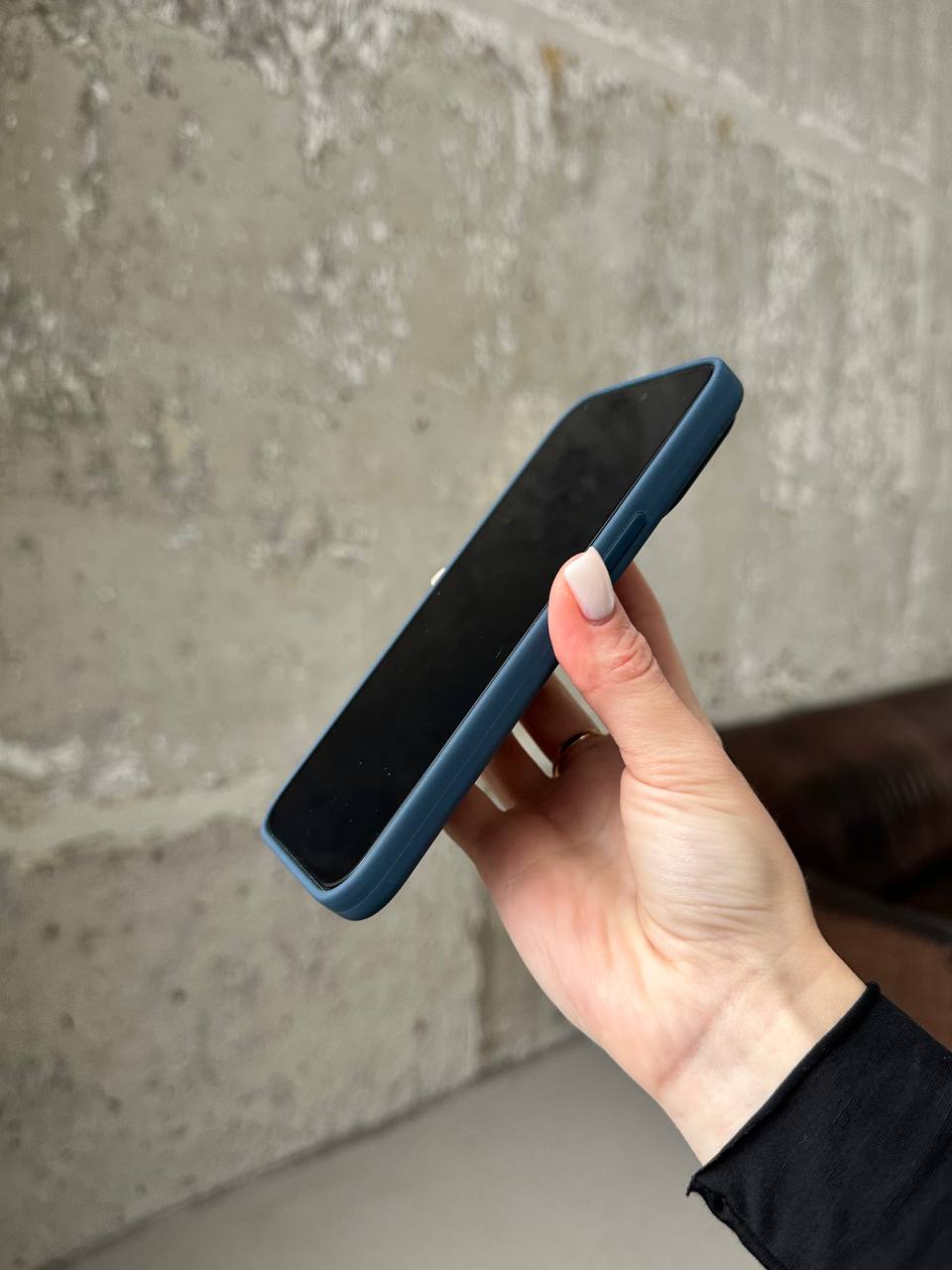 Чехол Silicone case с Magsafe на iPhone 15 Storm Blue (03)